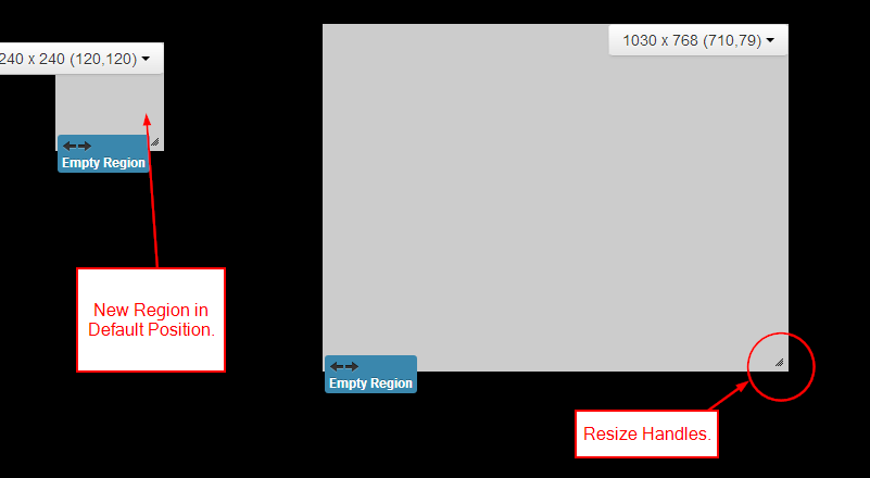 Resize a region