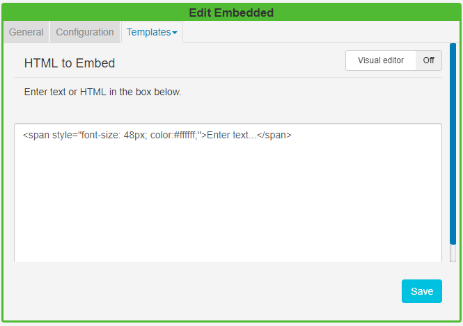 Embed Editor