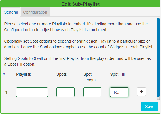 Spots Configuration