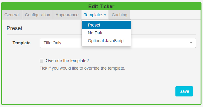 Ticker Template